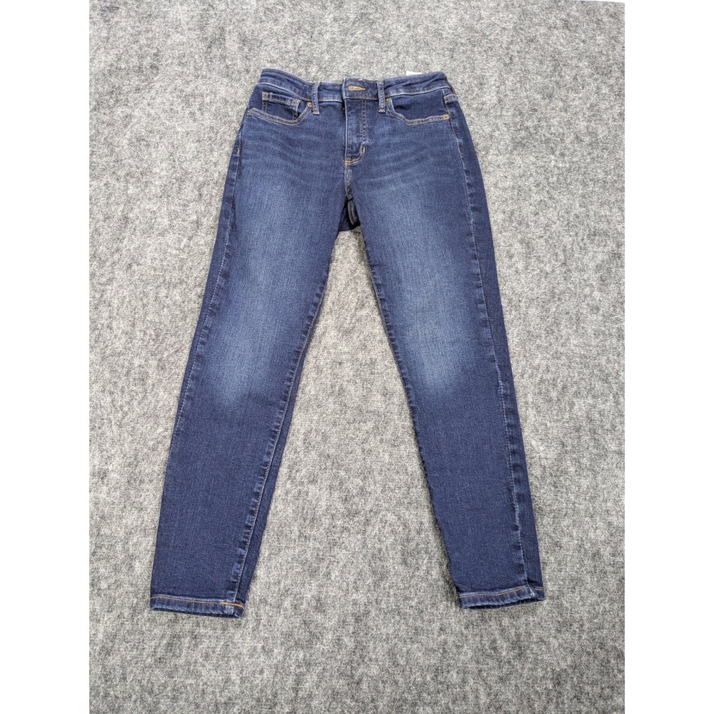 Banana Republic Curvy Skinny Jeans Dark Wash Blue Size 27/4 Petite Stretch Denim